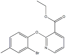 ethyl 2-(2-bromo-4-methylphenoxy)pyridine-3-carboxylate Struktur