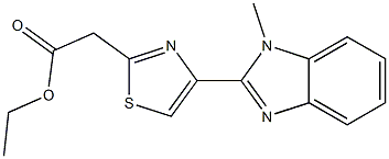 ethyl 2-[4-(1-methyl-1H-1,3-benzodiazol-2-yl)-1,3-thiazol-2-yl]acetate Struktur