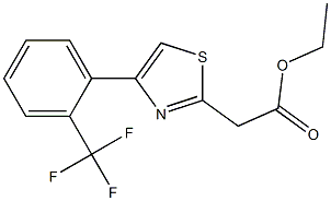 ethyl 2-{4-[2-(trifluoromethyl)phenyl]-1,3-thiazol-2-yl}acetate Struktur