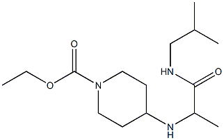 ethyl 4-({1-[(2-methylpropyl)carbamoyl]ethyl}amino)piperidine-1-carboxylate Struktur