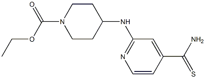 ethyl 4-[(4-carbamothioylpyridin-2-yl)amino]piperidine-1-carboxylate Struktur