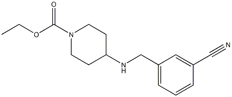 ethyl 4-{[(3-cyanophenyl)methyl]amino}piperidine-1-carboxylate Struktur