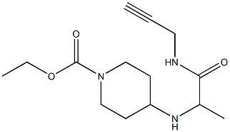 ethyl 4-{[1-(prop-2-yn-1-ylcarbamoyl)ethyl]amino}piperidine-1-carboxylate Struktur