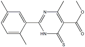 methyl 2-(2,5-dimethylphenyl)-4-methyl-6-thioxo-1,6-dihydropyrimidine-5-carboxylate Struktur