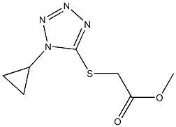 methyl 2-[(1-cyclopropyl-1H-1,2,3,4-tetrazol-5-yl)sulfanyl]acetate Struktur