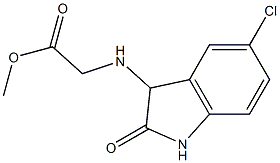 methyl 2-[(5-chloro-2-oxo-2,3-dihydro-1H-indol-3-yl)amino]acetate Struktur