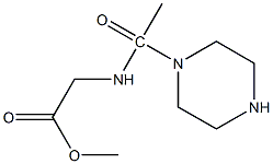 methyl 2-[1-(piperazin-1-yl)acetamido]acetate Struktur