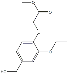 methyl 2-[2-ethoxy-4-(hydroxymethyl)phenoxy]acetate Struktur