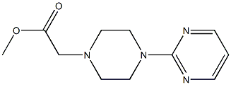 methyl 2-[4-(pyrimidin-2-yl)piperazin-1-yl]acetate Struktur