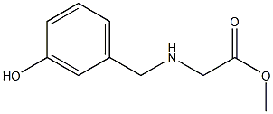 methyl 2-{[(3-hydroxyphenyl)methyl]amino}acetate Struktur