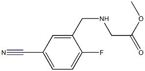 methyl 2-{[(5-cyano-2-fluorophenyl)methyl]amino}acetate Struktur