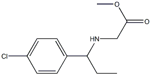 methyl 2-{[1-(4-chlorophenyl)propyl]amino}acetate Struktur