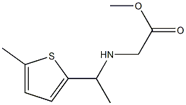 methyl 2-{[1-(5-methylthiophen-2-yl)ethyl]amino}acetate Struktur