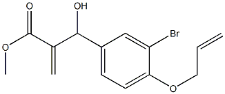 methyl 2-{[3-bromo-4-(prop-2-en-1-yloxy)phenyl](hydroxy)methyl}prop-2-enoate Struktur