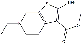 methyl 2-amino-6-ethyl-4H,5H,6H,7H-thieno[2,3-c]pyridine-3-carboxylate Struktur