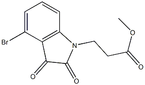 methyl 3-(4-bromo-2,3-dioxo-2,3-dihydro-1H-indol-1-yl)propanoate Struktur