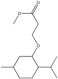 methyl 3-{[5-methyl-2-(propan-2-yl)cyclohexyl]oxy}propanoate Struktur