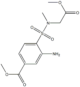 methyl 3-amino-4-[(2-methoxy-2-oxoethyl)(methyl)sulfamoyl]benzoate Struktur