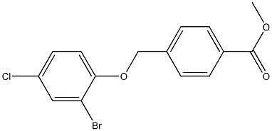 methyl 4-(2-bromo-4-chlorophenoxymethyl)benzoate Struktur