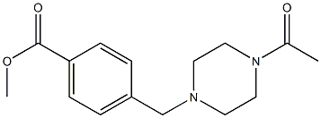 methyl 4-[(4-acetylpiperazin-1-yl)methyl]benzoate Struktur