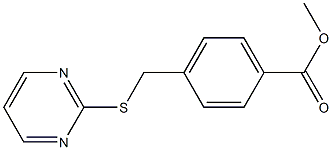 methyl 4-[(pyrimidin-2-ylsulfanyl)methyl]benzoate Struktur