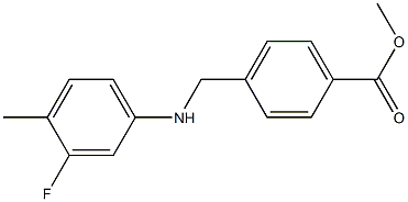 methyl 4-{[(3-fluoro-4-methylphenyl)amino]methyl}benzoate Struktur