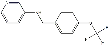 N-({4-[(trifluoromethyl)sulfanyl]phenyl}methyl)pyridin-3-amine Struktur