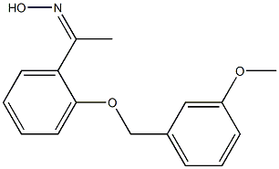 N-(1-{2-[(3-methoxyphenyl)methoxy]phenyl}ethylidene)hydroxylamine Struktur