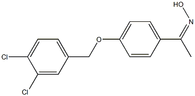 N-(1-{4-[(3,4-dichlorophenyl)methoxy]phenyl}ethylidene)hydroxylamine Struktur