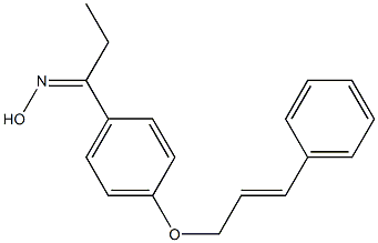 N-(1-{4-[(3-phenylprop-2-en-1-yl)oxy]phenyl}propylidene)hydroxylamine Struktur