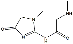 N-(1-methyl-4-oxo-4,5-dihydro-1H-imidazol-2-yl)-2-(methylamino)acetamide Struktur