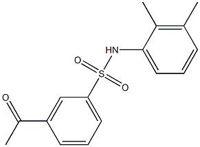 N-(2,3-dimethylphenyl)-3-acetylbenzene-1-sulfonamide Struktur