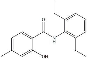 N-(2,6-diethylphenyl)-2-hydroxy-4-methylbenzamide Struktur