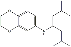 N-(2,6-dimethylheptan-4-yl)-2,3-dihydro-1,4-benzodioxin-6-amine Struktur