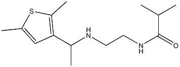 N-(2-{[1-(2,5-dimethylthiophen-3-yl)ethyl]amino}ethyl)-2-methylpropanamide Struktur