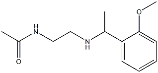 N-(2-{[1-(2-methoxyphenyl)ethyl]amino}ethyl)acetamide Struktur