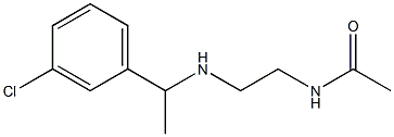 N-(2-{[1-(3-chlorophenyl)ethyl]amino}ethyl)acetamide Struktur