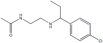 N-(2-{[1-(4-chlorophenyl)propyl]amino}ethyl)acetamide Struktur