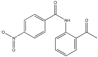 N-(2-acetylphenyl)-4-nitrobenzamide Struktur