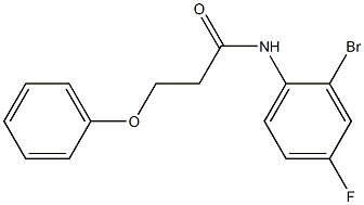 N-(2-bromo-4-fluorophenyl)-3-phenoxypropanamide Struktur