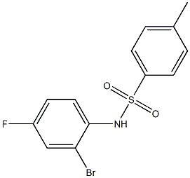 N-(2-bromo-4-fluorophenyl)-4-methylbenzene-1-sulfonamide Struktur