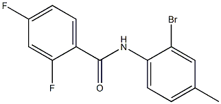 N-(2-bromo-4-methylphenyl)-2,4-difluorobenzamide Struktur