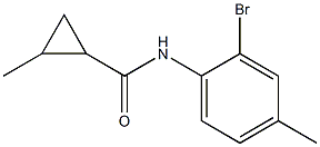 N-(2-bromo-4-methylphenyl)-2-methylcyclopropanecarboxamide Struktur