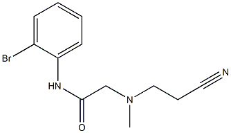 N-(2-bromophenyl)-2-[(2-cyanoethyl)(methyl)amino]acetamide Struktur