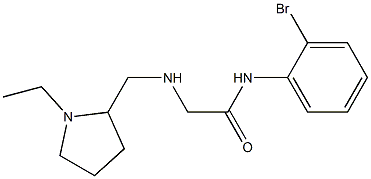 N-(2-bromophenyl)-2-{[(1-ethylpyrrolidin-2-yl)methyl]amino}acetamide Struktur