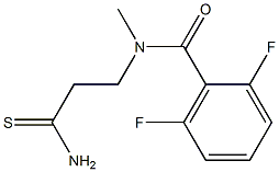 N-(2-carbamothioylethyl)-2,6-difluoro-N-methylbenzamide Struktur