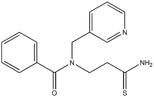 N-(2-carbamothioylethyl)-N-(pyridin-3-ylmethyl)benzamide Struktur