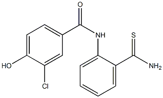 N-(2-carbamothioylphenyl)-3-chloro-4-hydroxybenzamide Struktur