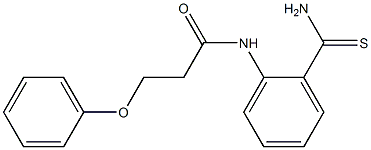 N-(2-carbamothioylphenyl)-3-phenoxypropanamide Struktur