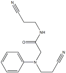 N-(2-cyanoethyl)-2-[(2-cyanoethyl)(phenyl)amino]acetamide Struktur